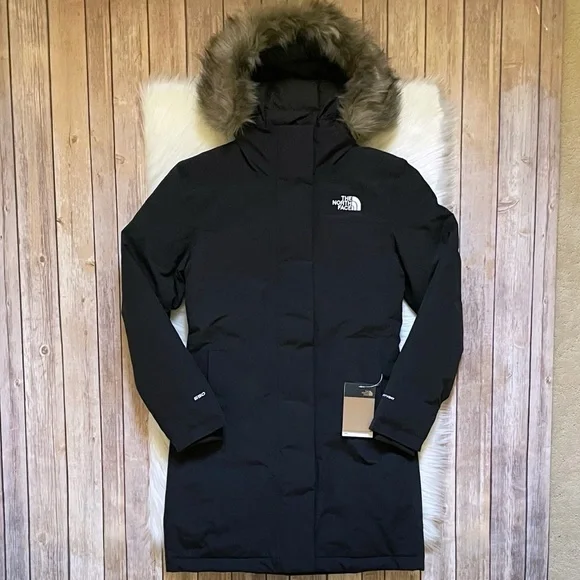 The North Face Women’s Arctic Parka Black Waterproof Coat - Picture 2 of 9